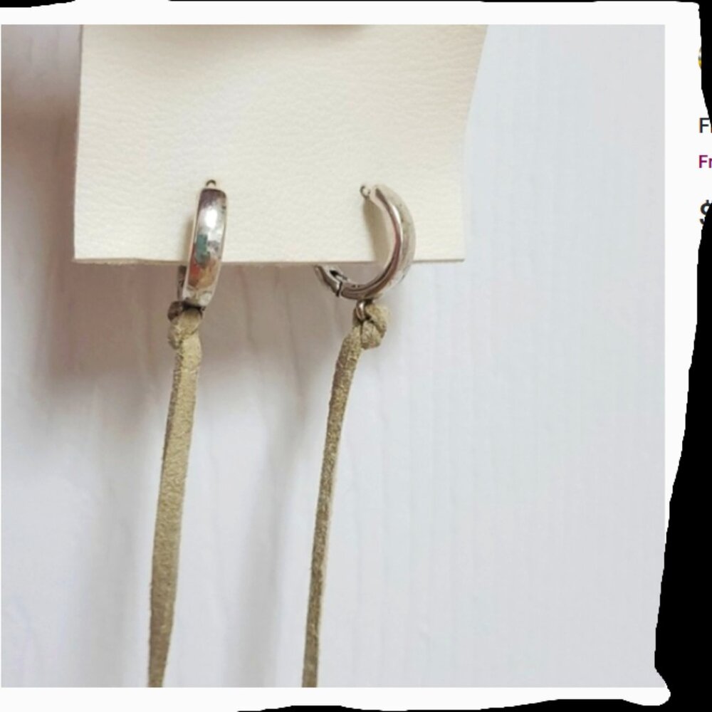 Free People “Treasure Dangles” – Mother of Pearl – Boho Luxe Earrings – Like New - Picture 7 of 9